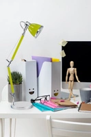 Lampa biurkowa, wysoka z regulacją, zielona JERONA 86cm 7050109
