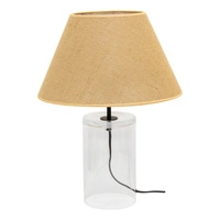 Jute Glass Lampa Stołowa 1xE27 Max.40W Transparentny/Czarny/Beżowy 779119110
