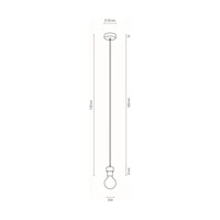 Clarte Pendant Lamp 1xE27 Max.60W Oiled Oak/Black Metal/Black Fabric Cable 3271104
