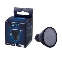 Black LED bulb 7W GU10 warm color 3000K EKZA565