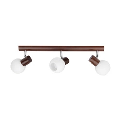Lampa Sufitowa Karin 3xE14 Max.40W Drewno Bukowe Orzech/Białe Szkło 2231376