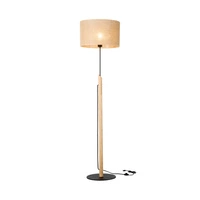 Colette Jute Lampa Podłogowa 1xE27 Max.60W Czarny/Dąb Olejowany/Czarny/Beżowy 76214904