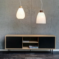 Campana Pendant Lamp 1xE27 Max.60W Walnut/Transparent/White 9844076