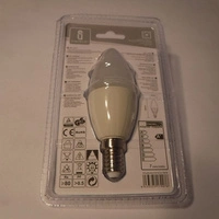 LED bulb E14 7W cold 6400K candle C37