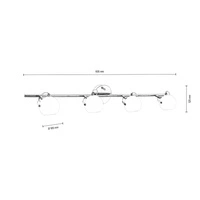 Lampa listwa 4 pkt białe kule 93cm 2760428