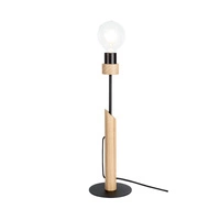 Lampa stołowa Solange 1xE27 Max.60W Dąb olejowany/Czarny metal/Czarny kabel z tkaniny 8541904