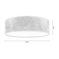 Lampa Sufitowa Mateo 4xE27 Max.25W Biały Metal/Beżowa Tapeta 87802802