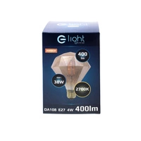 FILAMENT LED light bulb E27 4W warm 2700K diamond