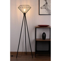 Lampa podłogowa Raquelle 1xE27 maks. 40W czarny metal/czarny kabel PVC 12570104