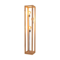Kago Floor Lamp 3xE27 Max.60W Oiled Oak/Chrome Metal/Black Fabric Cable 51528374