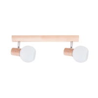 Lampa Sufitowa Karin 2xE14 Max.40W Drewno Brzozowe/Białe Szkło 2231260