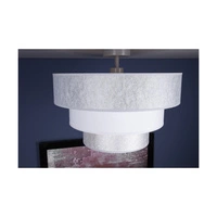 Prata Lampa Sufitowa 1xE27 Max.40W Szary Metal/Srebrno-Biały Klosz Tkaniny 957281127
