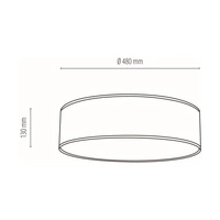 Lampa Sufitowa Espacio 4xE27 Max.25W Biały Metal/Wielokolorowa Tapeta 4884802