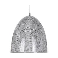 Natura Lampa Wisząca 1xE27 Max.60W Chromowany Metal/Czarny Kabel PCV/Szary-Biały Metal 9805128