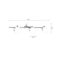 Ida Ceiling Lamp Incl. 3xLED Integrated 1200lm 2700K 3W Chrome Metal/White Glass 2760328