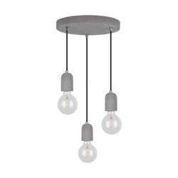 Amory Pendant Lamp 3xE27 Max.60W Gray Concrate/Black Fabric Cable 9779336R