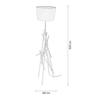 Lampa podłogowa Glenn 1xE27 maks. 60W biały metal/biały kabel PVC/biały klosz z tkaniny 1222102