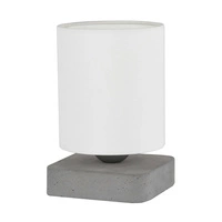 Delikatna lampa stołowa 1xE27 maks. 25W szary beton/czarny klosz z tkaniny/biały klosz z tkaniny 7411936