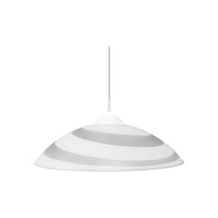 Circle Pendant Lamp 1xE27 Max.60W White Synthetic Material/White PVC Cable/White Glass 4314502A
