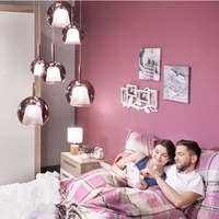 Lampa wisząca Bellezia w zestawie 12xG4 Max.20W Chromowany metal/miedziane szkło 1781213