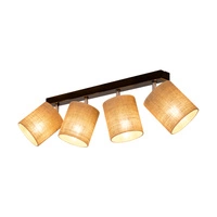 Jute Lampa Sufitowa 4xE27 Max.25W Czarny/Beżowy 56792404
