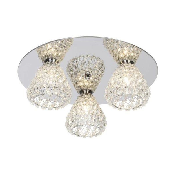 Vegas Ceiling Lamp 3xG9 Max.33W Chrome Metal/Transparent Crystal HK17517S15