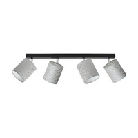 Lampa Sufitowa Mateo 4xE27 Max.25W Czarny Metal/Beżowa Tapeta 87800404