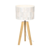 Malo Lampa Stołowa 1xE27 Max.60W Dąb Olejowany/Transparentny PVC/Multikolor 94315074
