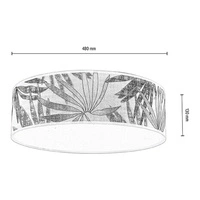 Hoja Ceiling Lamp 4xE27 Max.25W White Metal/Multicolor Wallpaper 4874802