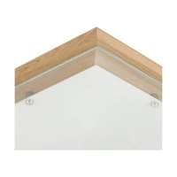 Lampa sufitowa Finn w zestawie 1xLED Zintegrowany 2100lm 2700K 24W Dąb Olejowany/Chrom Metal/Biało-Przezroczyste Szkło 4024074