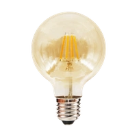 Żarówka Filamentowa LED, E27, G80, 6W, barwa ciepła 2700K, 700lm, Amber