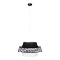 Preto Pepito Lampa Wisząca 1xE27 Max.60W Czarny/Czarny/Pepitka-Czarny-Biały 150079104