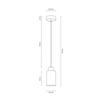 Karla Lampa Wisząca 1xE27 Max.60W Szary/Transparentny/Biały Mat 9160136