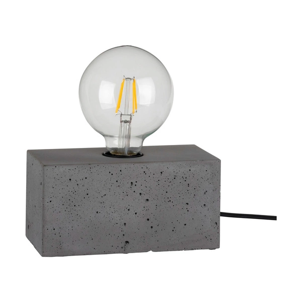Strong Double Table Lamp 1xE27 Max.25W Gray Concrete/Black PVC Cable 7370936