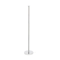 Lampa podłogowa Maxima 1xE27 maks. 60W chromowany metal/przezroczysty kabel PVC/biały klosz z tkaniny 6591028