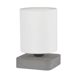 Delikatna lampa stołowa 1xE27 maks. 25W szary beton/czarny klosz z tkaniny/biały klosz z tkaniny 7411936
