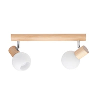 Lampa Sufitowa Karin 2xE14 Max.40W Drewno Brzozowe/Białe Szkło 2231260