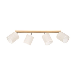 Boho Ceiling Lamp 4xE27 Max.25W Oiled Oak/Beige 56791474