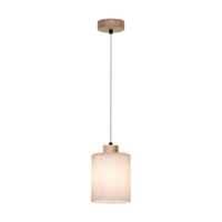 Zefir Lampa Wisząca 1xE27 Max.60W Dąb Olejowany/Transparentny PVC/Biały 111860174