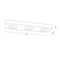 Lampa sufitowa Sunniva w zestawie 3xLED Zintegrowany 900lm 3000K 5W Barwiona Sosna Brąz/Czarny Metal 4037411400000