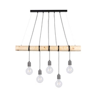 Trabo Concrete Pendant Lamp 5xE27 Max.60W Natural Pine/Black/Grey 69499504