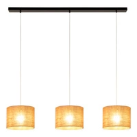 Jute Lampa Wisząca 3xE27 Max.40W Czarny/Transparentny/PVC/Beżowy 16910304