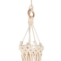 Lampa Wisząca Samba 1xE27 Max.15W LED Dąb Olejowany/Kremowy Sznurek Bawełniany/Kabel z Naturalnej Tkaniny 18717174