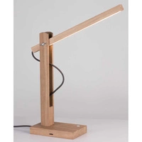 Lampa Stołowa Tukan 1xLED 24V Zintegrowana 753lm 3000K 5,5W Dąb Olejowany/Antracyt Tkanina Kabel z Dotykowym Ściemniaczem 7530174