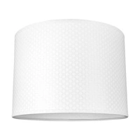 Lampa stołowa Leila 1xE27 maks. 60W chromowany metal/przezroczysty kabel PVC/wielokolorowy papier + klosz z PCV z wzorem w kropki 7654028