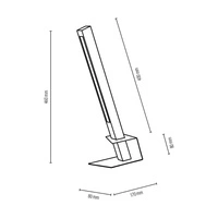 Rapid Lampa Stołowa 1xLED 24V Zintegrowana 420lm 3000K 4,5W Dąb Olejowany/Czarny Metal/Czarny Kabel PCV 7264174
