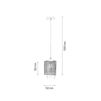 Lampa Wisząca Gracja 1xE27 Max.60W Chrom Metal/Przezroczysty Kabel PCV/Przezroczyste Szkło 8171128