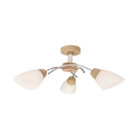 Viletta Wood Lampa Sufitowa 3xE27 Max.60W Dąb Olejowany/Chrom/Biały 8141374