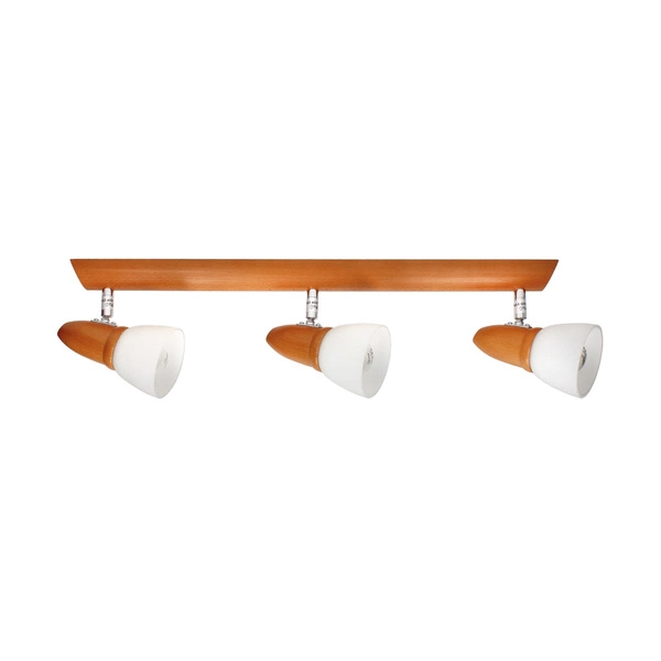 Lampa Sufitowa Julietta 3xE14 Max.40W Kirsch Drewno Bukowe/Chromowany Metal/Białe Szkło 2215330