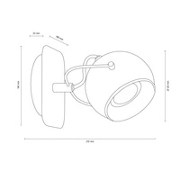 Ball Wall Lamp Incl.1xLED GU10 5W White/Chrome 5109182